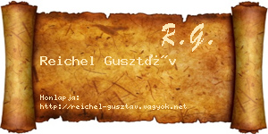 Reichel Gusztáv névjegykártya